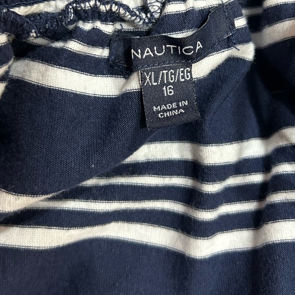 Nautica Girls Striped Jersey Blouson Dress - Picture 8 of 10